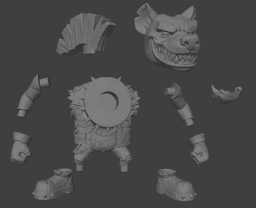 Mohawk Mutt STL | Character Figure | Punk Street Brawler 3d model