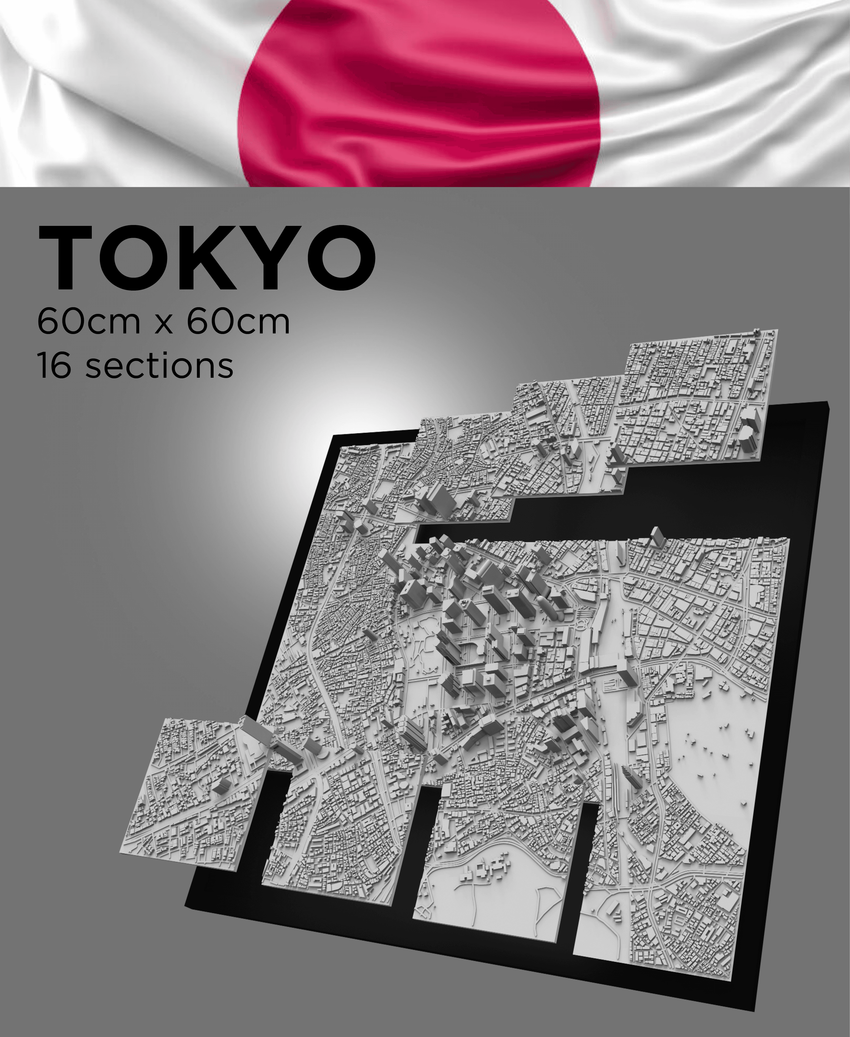 TOKYO, Skyline 3d map 3d model