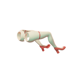 Girl Legs Glasses3 3d model