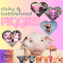 Clicky Piggy and Bobblehead 3d model