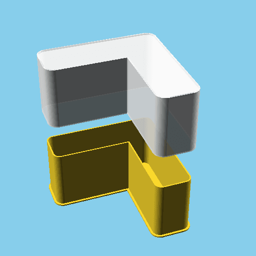 Chevron, nestable box (v1) 3d model