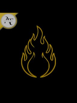 Simple Flame Symbol - 2D Art 3d model