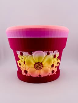 5 Petal Flower Pot 3d model