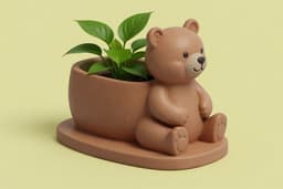 Bear Planter Pot Decorative Succulent Indoor Plant Container 3d model