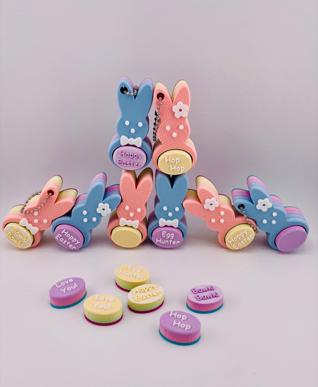 Candy Bunny Clicker Key Chain Bawk! Bawk! 3d model
