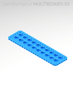 3x11 MU - Point Hole MU - MultiBoard Plate 3d model