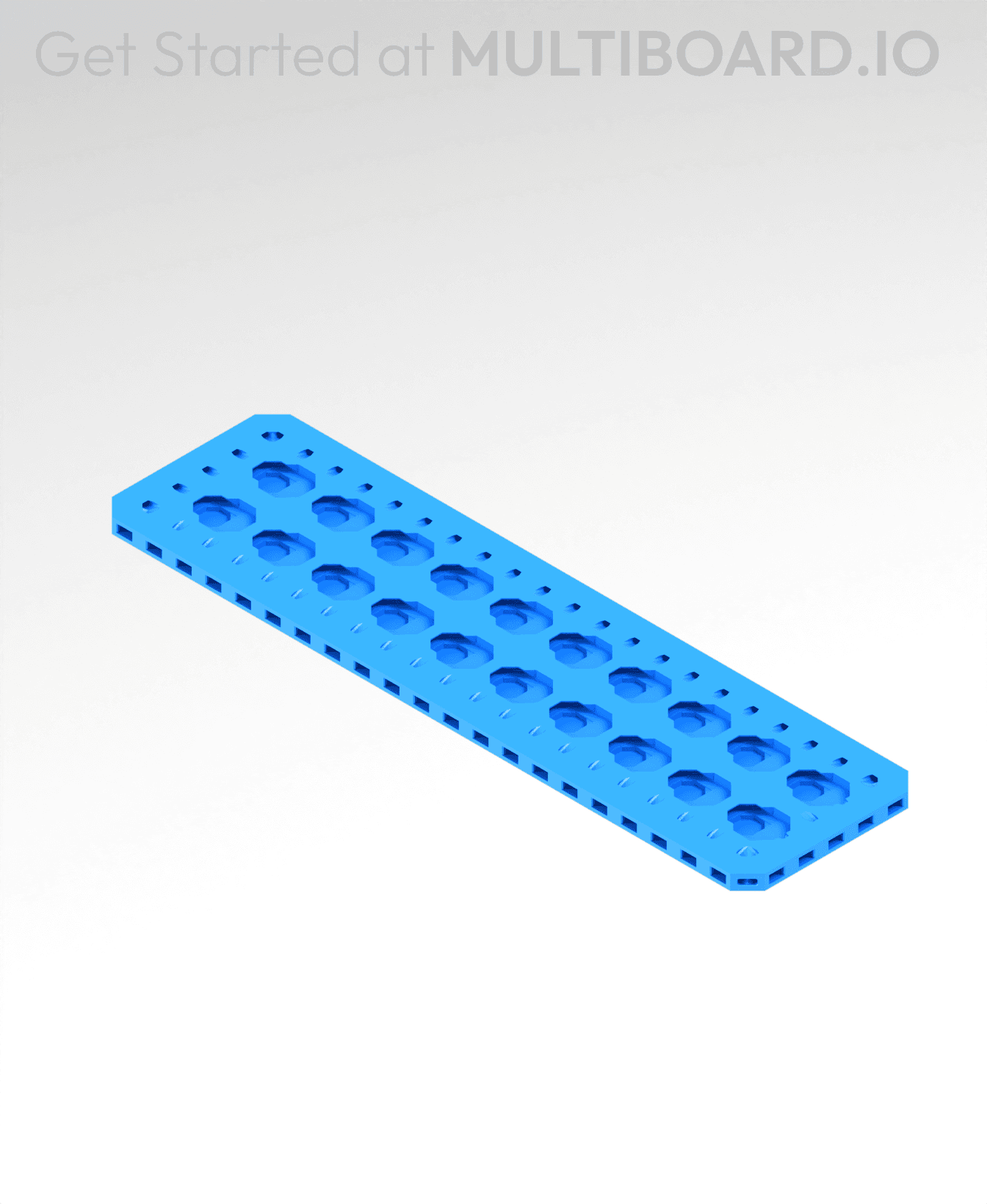 3x11 MU - Point Hole MU - MultiBoard Plate 3d model