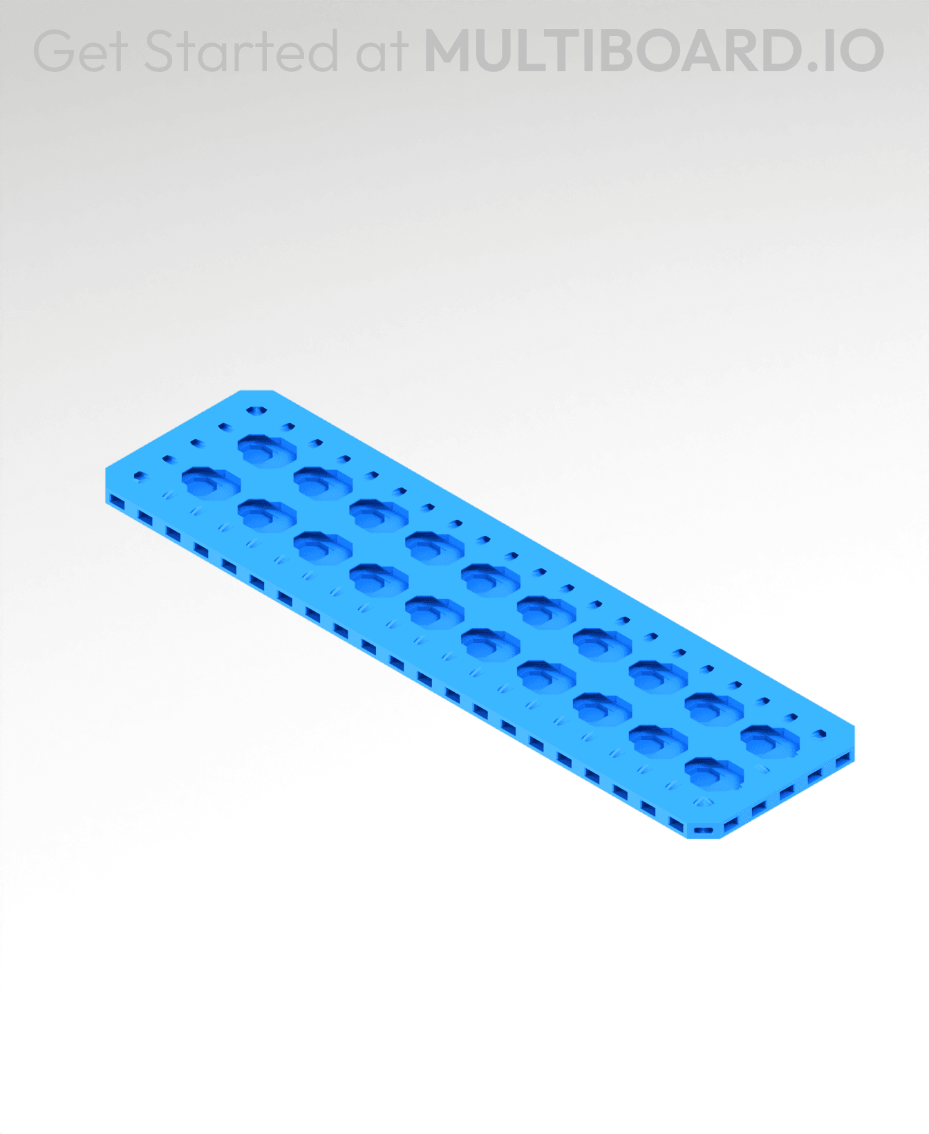 3x11 MU - Point Hole MU - MultiBoard Plate 3d model