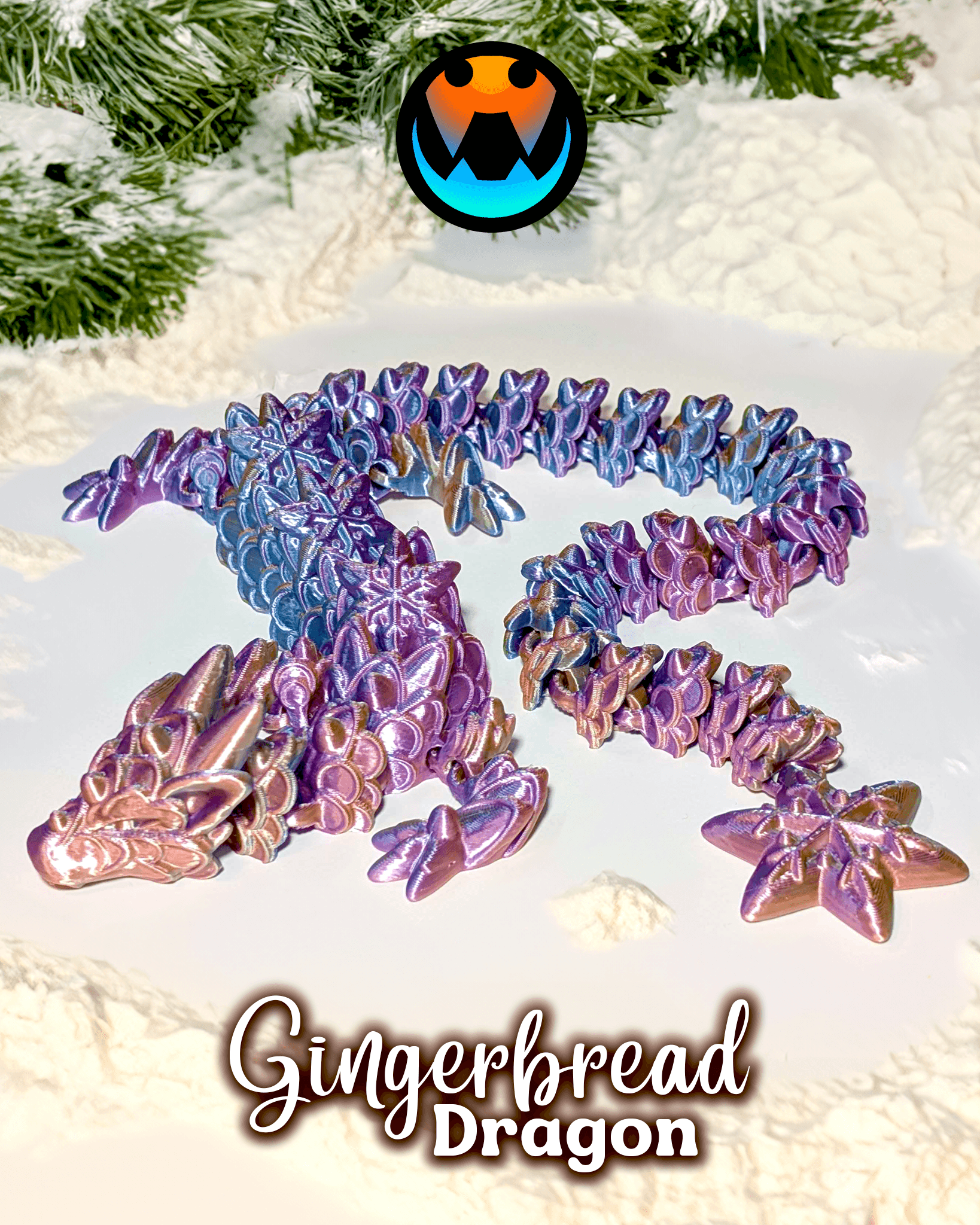 Gingerbread Cookie Dragon 3d model
