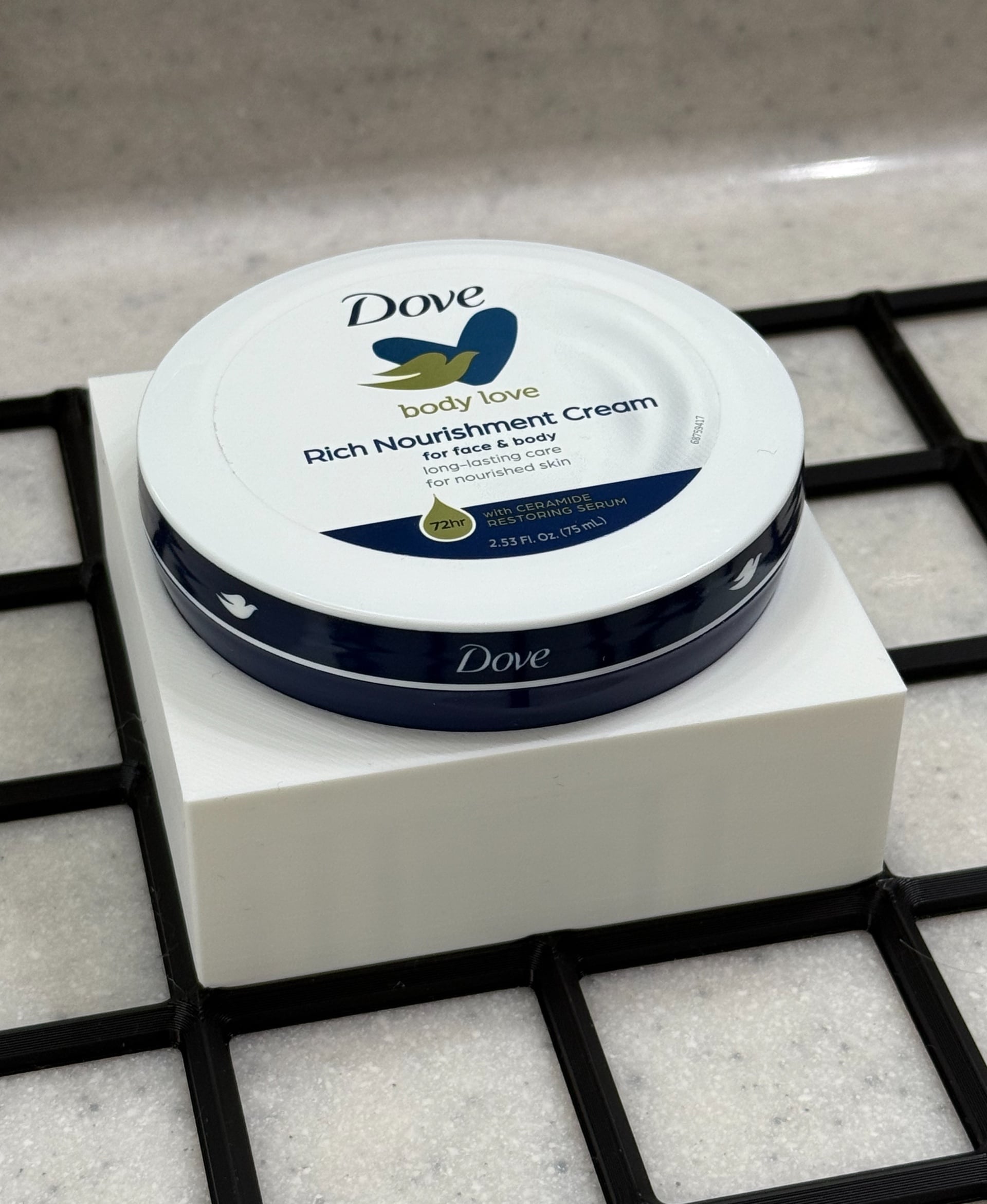 gridfinity holder for dove rich nourishment cream 3d model