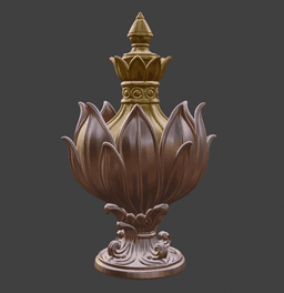 Eternal Thrive Potion Bottle with Lotus Stand 3d model