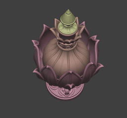 Eternal Thrive Potion Bottle with Lotus Stand 3d model