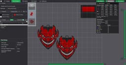 Halloween Devil Man Earrings 3d model
