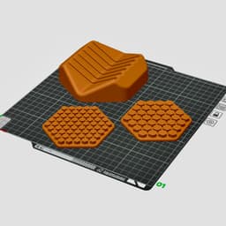 Hexagon Coaster Fidget Flexible Toy Print in Place 3d model