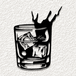 WHISKEY SPLASH GLASS wall art home decor 3d model