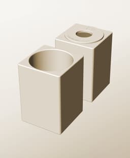 CS96-150-P Pierced container modular stackable module bin box 3d model