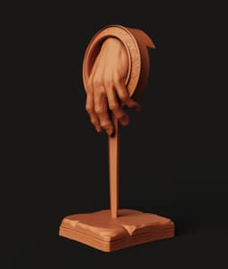 Realistic Hand Headphone Stand | Gamer Desk Accessory | Studio Display Stand 3d model