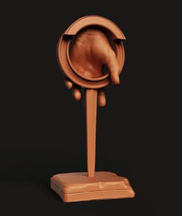 Realistic Hand Headphone Stand | Gamer Desk Accessory | Studio Display Stand 3d model