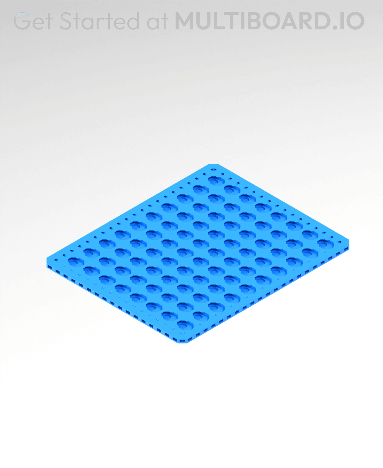 11x9 MU - Point Hole MU - MultiBoard Plate 3d model