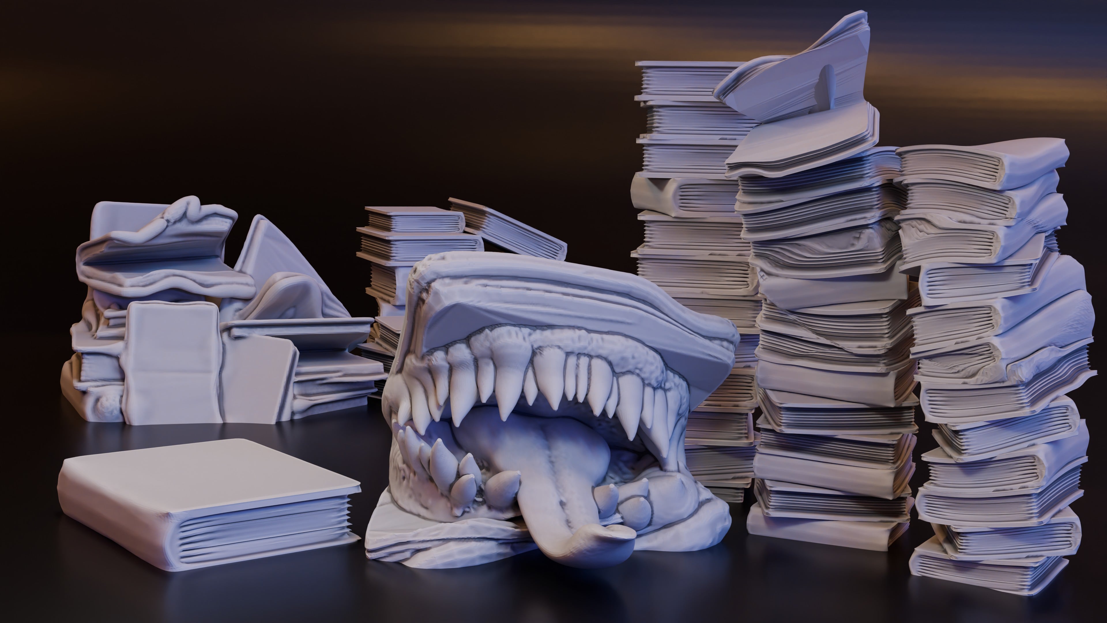 Book Props, Swarms of Books and Book Mimic 3d model