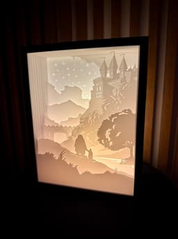 Harry Potter Hogwarts Shadow Box 3d Lamp 3d model