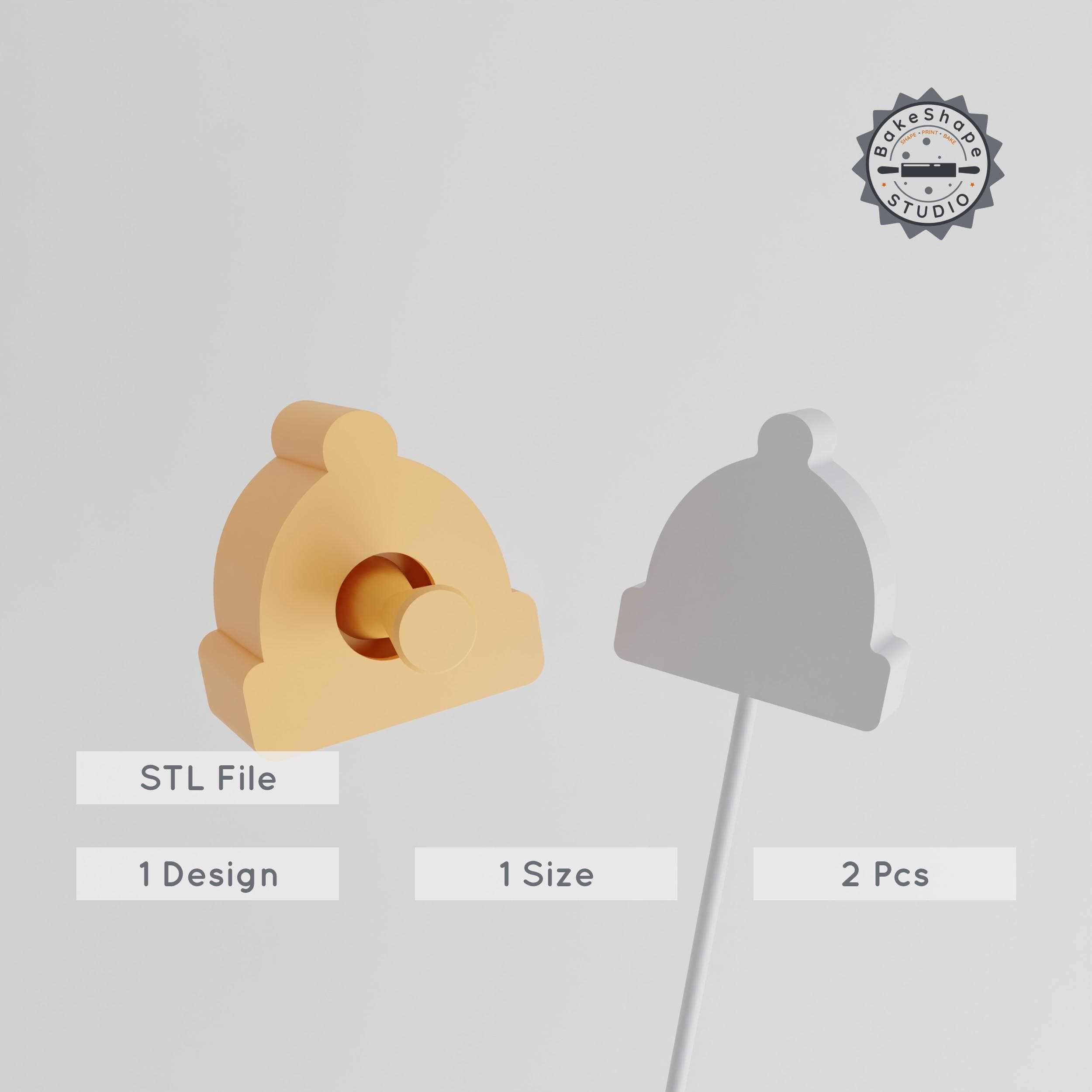 Beanie Cake Pop Mold Set, Travel Accessories, Winter Gear, Vacation & Holiday Themed 3D Printing STL PRODUCT_2780 3d model