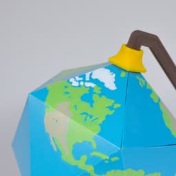 Icosahedron Earth // Folding Polyhedra 3d model