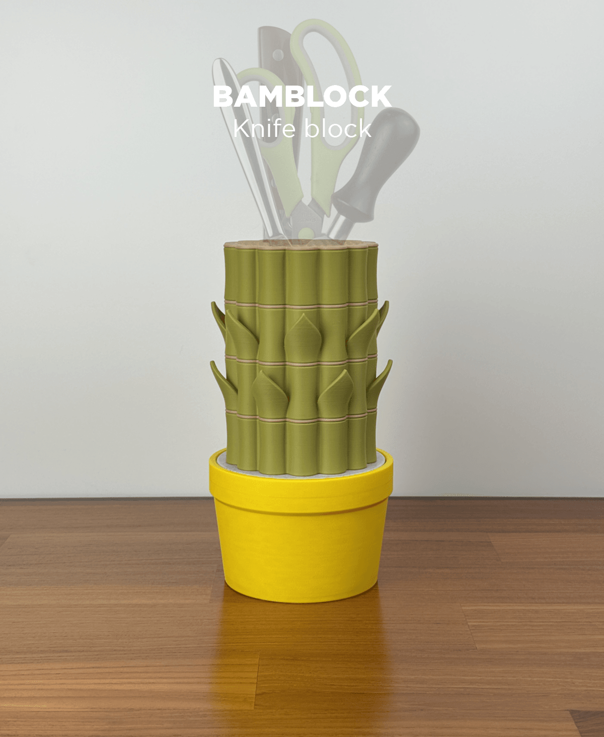 Bamblock, kitchen knife block. 3d model