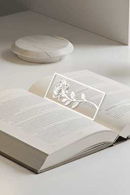 Rose Bookmark, Gift Idea 3d model