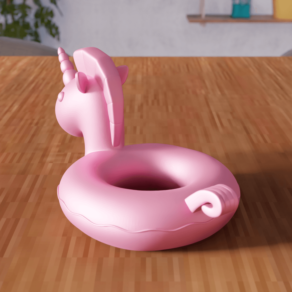Unicorn Pool Float Figure 3d model