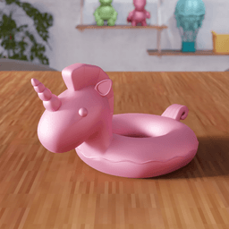 Unicorn Pool Float Figure 3d model