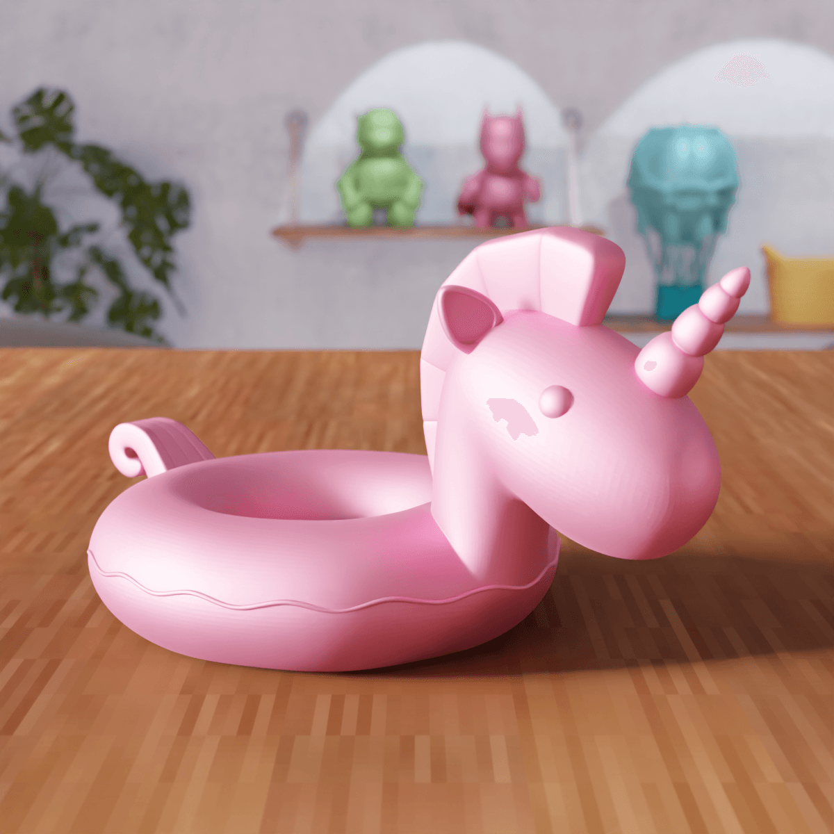 Unicorn Pool Float Figure 3d model