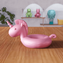 Unicorn Pool Float Figure 3d model