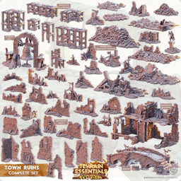 Town Ruins Set (Pre-Supported) 3d model