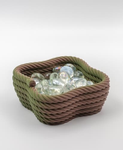 Four Corner Coiled Rope Bowl 3d model