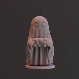 Halloween Ghost with Bread 3d model