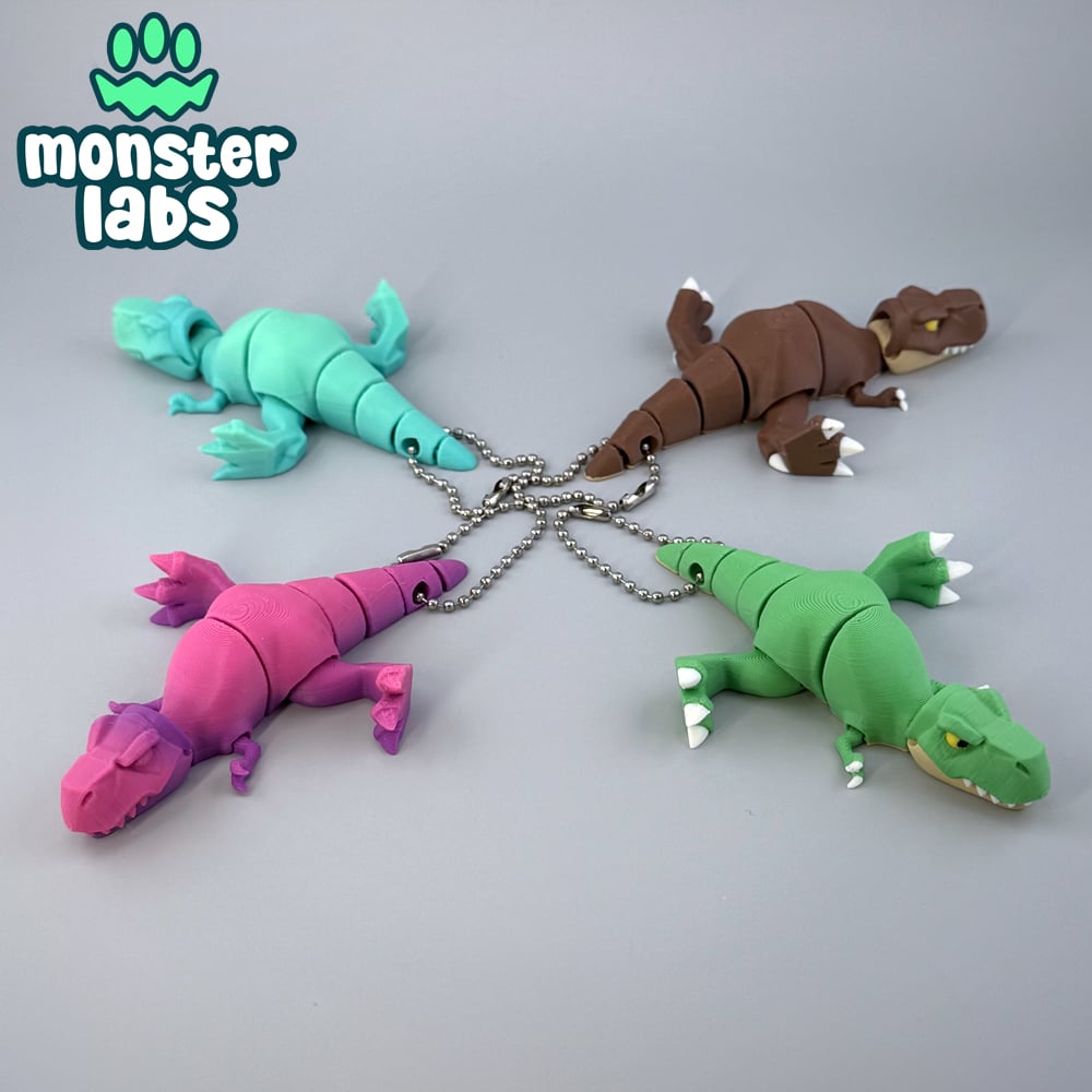 Flexi T-Rex Toy & Keychain 3d model