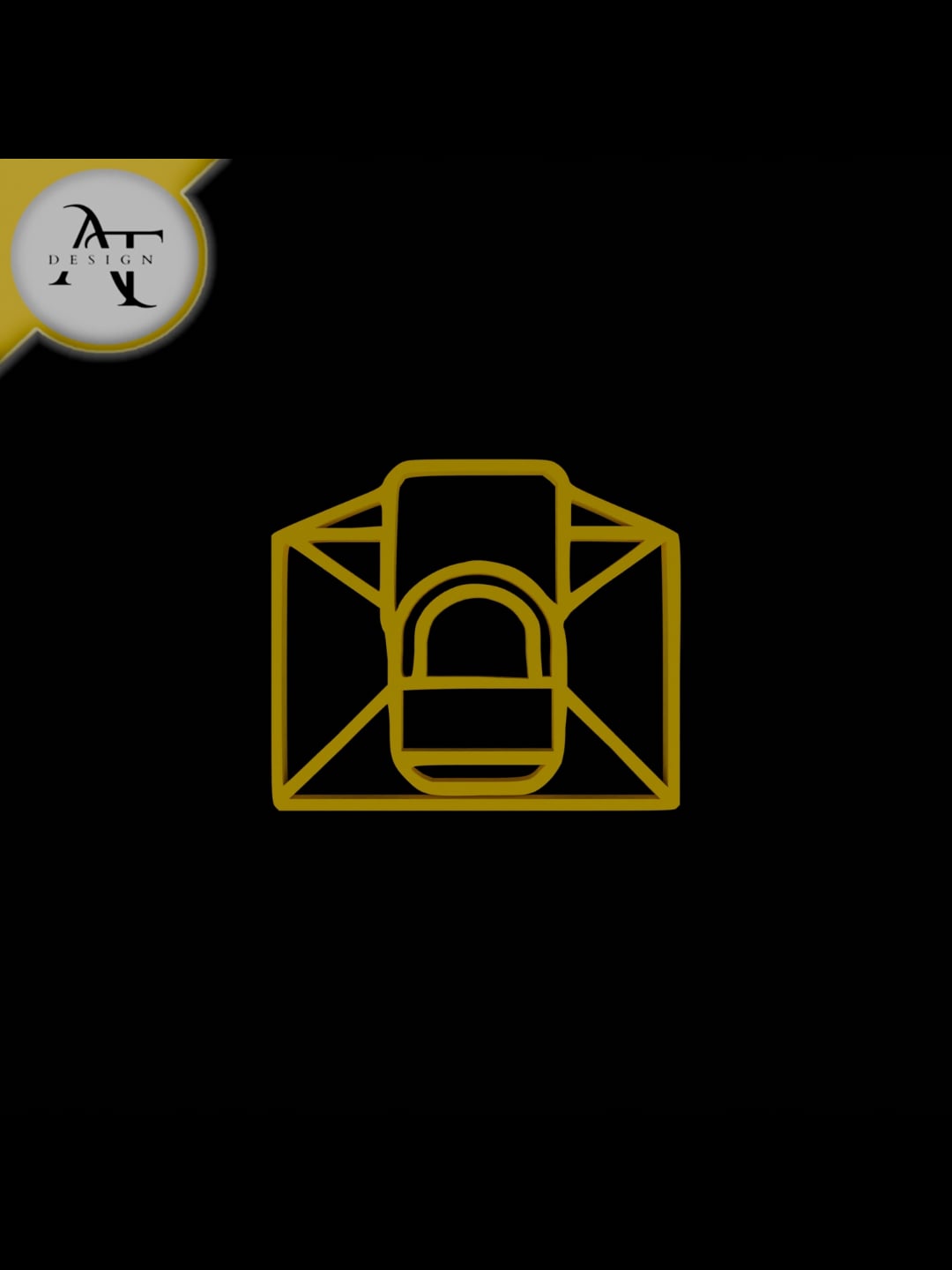 Simple Letter Symbol - 2D Art 3d model