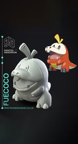 Fuecoco - Pokemon - Fan Art 3d model