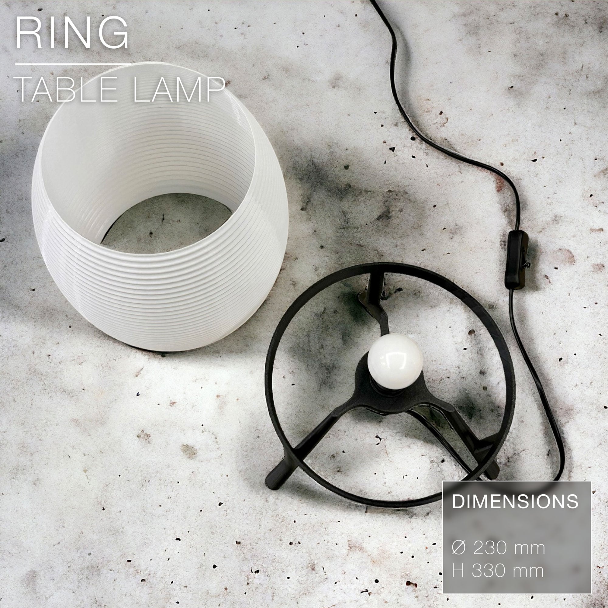 RING | Fastprint Table Lamp 3d model