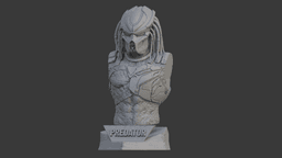 PREDATOR ULTRA-DETAILED SUPPORT-FREE BUST 3D MODEL 3d model