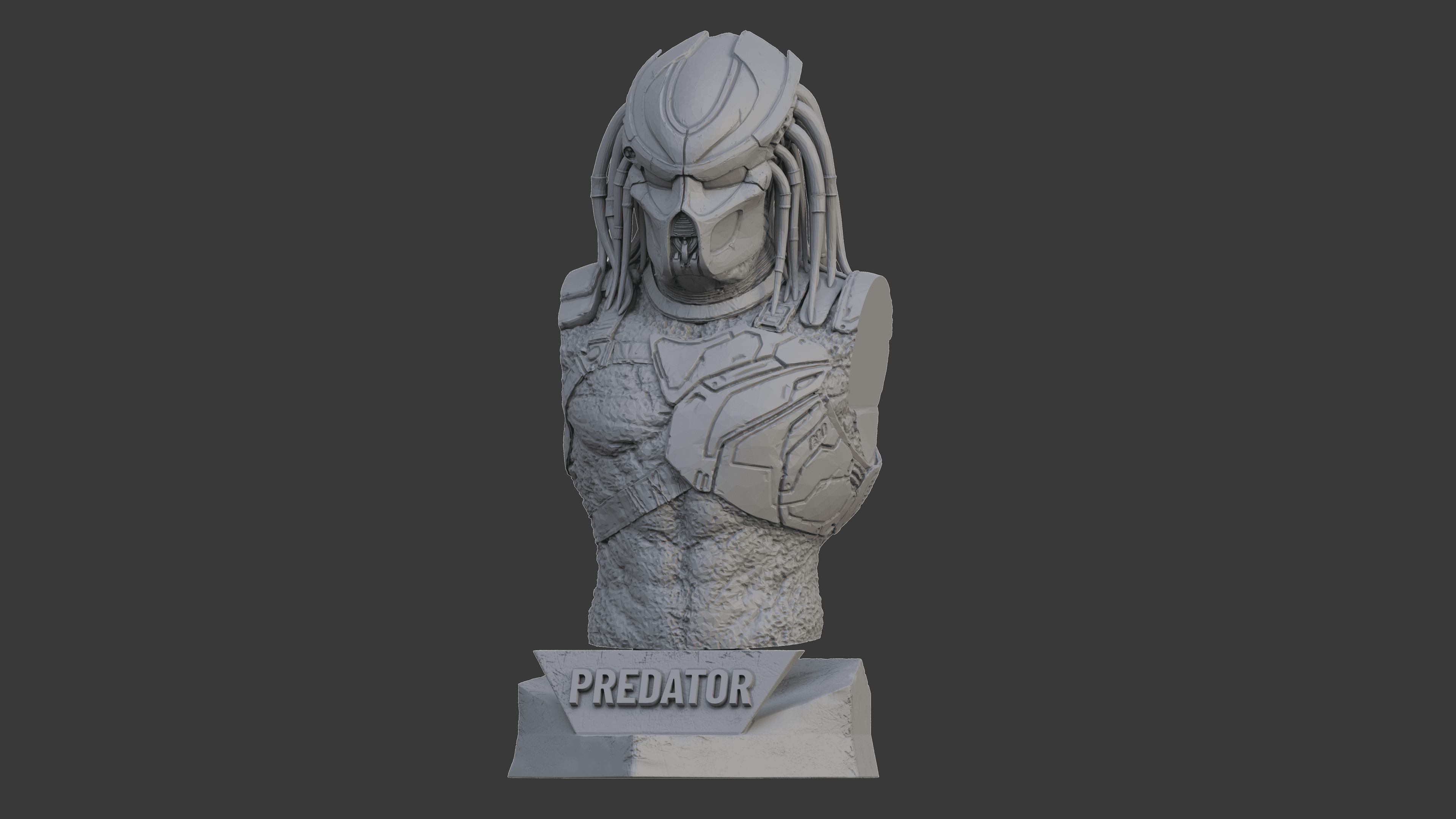 PREDATOR ULTRA-DETAILED SUPPORT-FREE BUST 3D MODEL 3d model