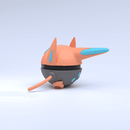 Deoxys (Speed) Pokeball 3d model