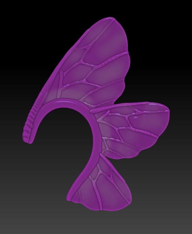 Insect Wing Ear Cuff 3d model