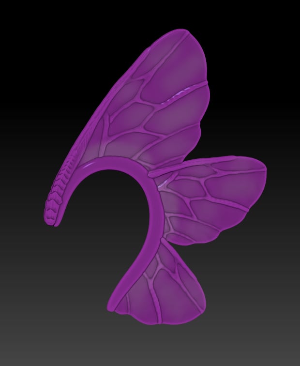 Insect Wing Ear Cuff 3d model