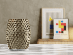 HexaFlow Planter + Base 3d model