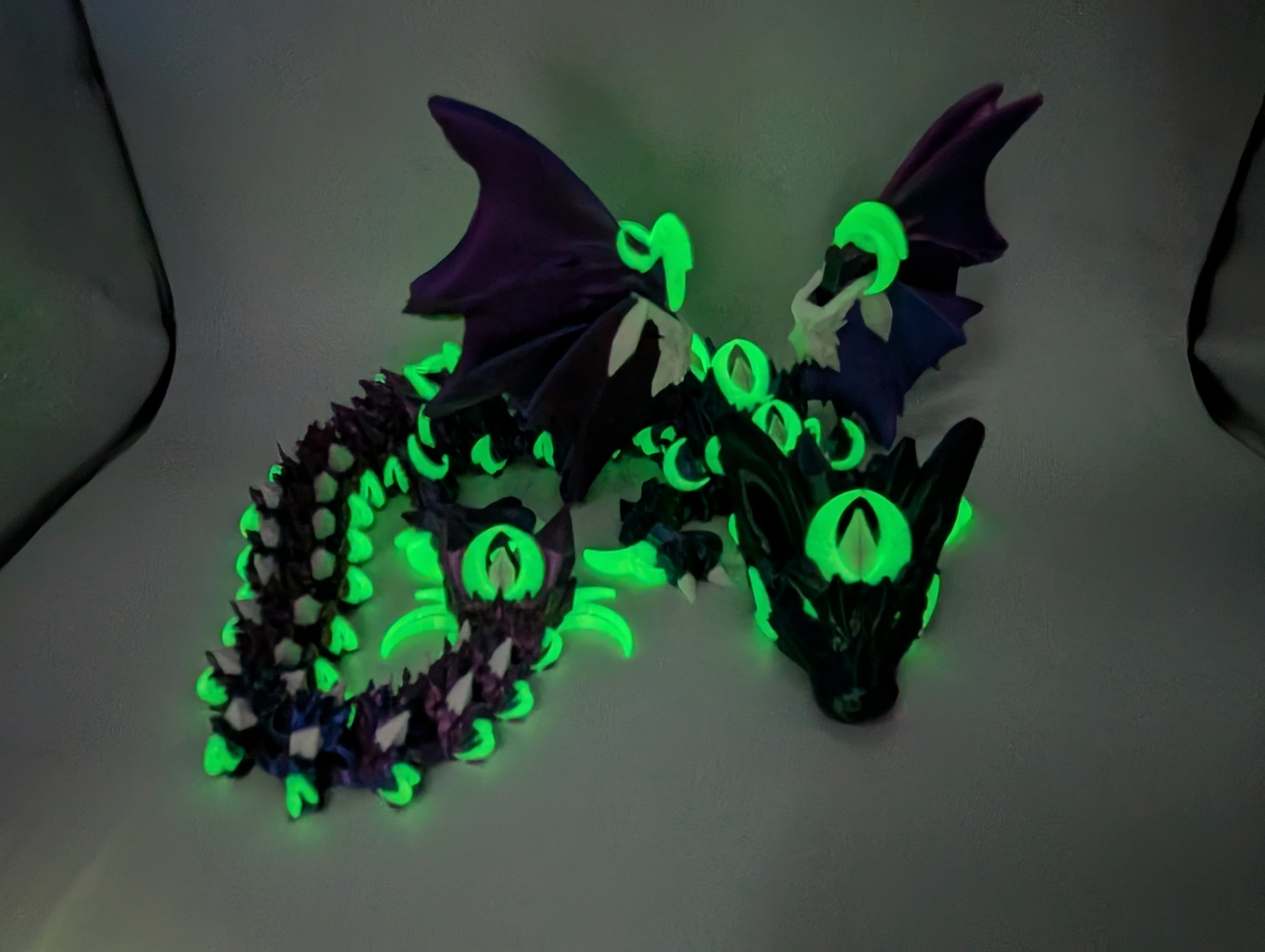 This turned out gorgeous with the Glow in the dark filament.