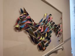 Geometric cat wall art 3d model