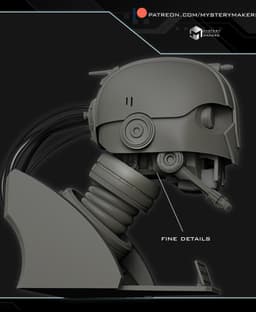 SM33 droid bust 3d model
