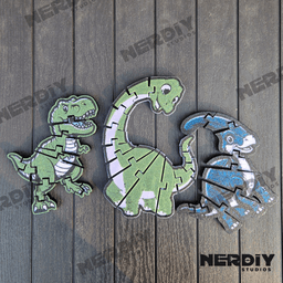 Flex-Dino Trio 3d model